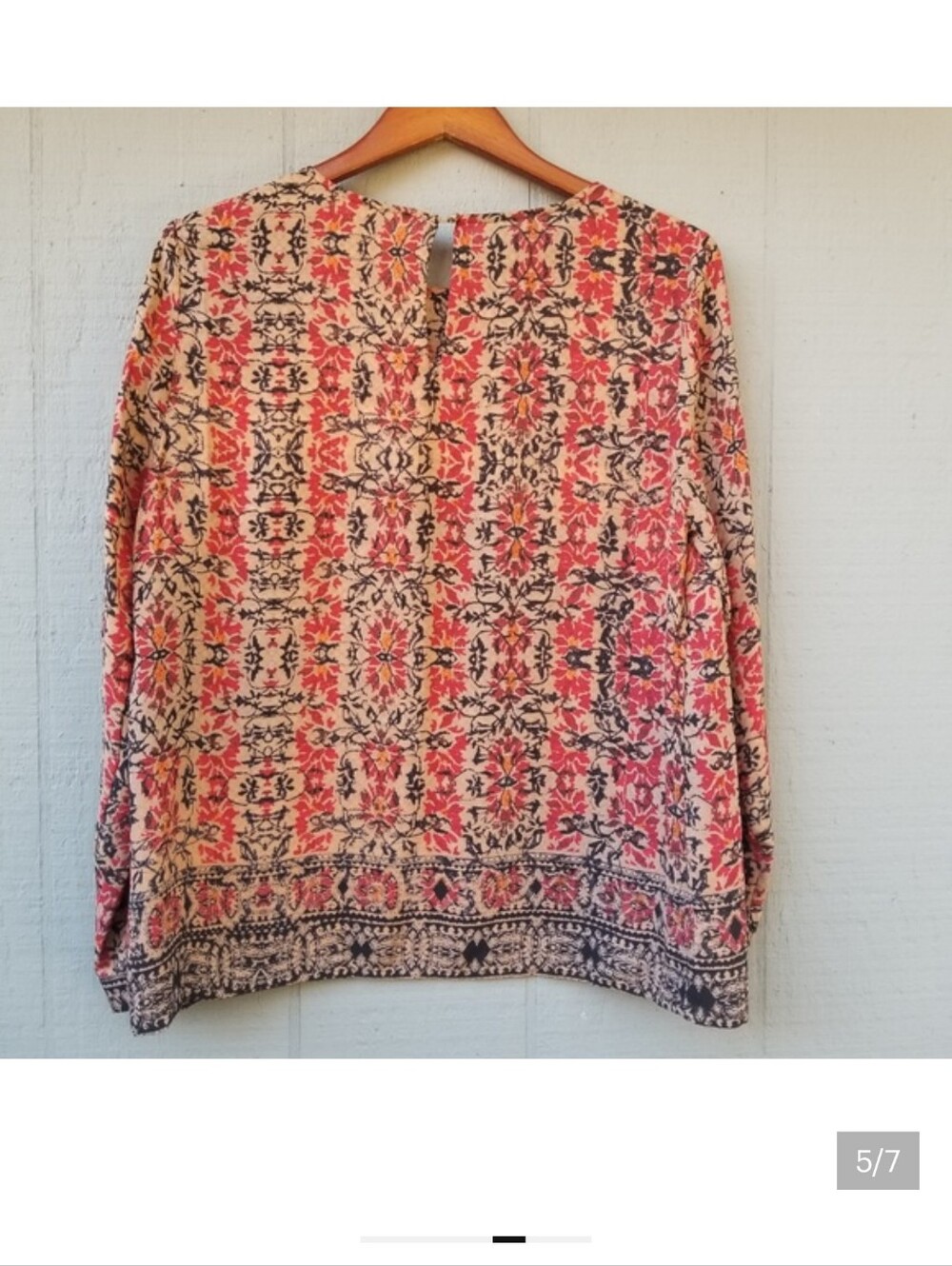 Violet and Claire Bandana Paisley Blouse LS Large